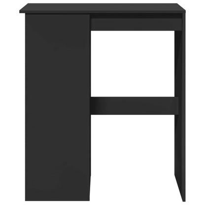Mesa Alta Con Estantes Madera Ingeniería Negra 90x47,5x103,5 Cm_2