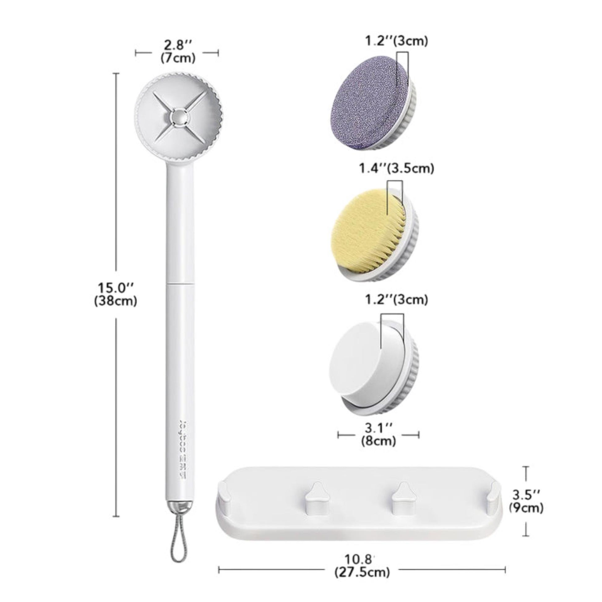 Joybos Cepillo De Ducha 3 En 1 Con Mango