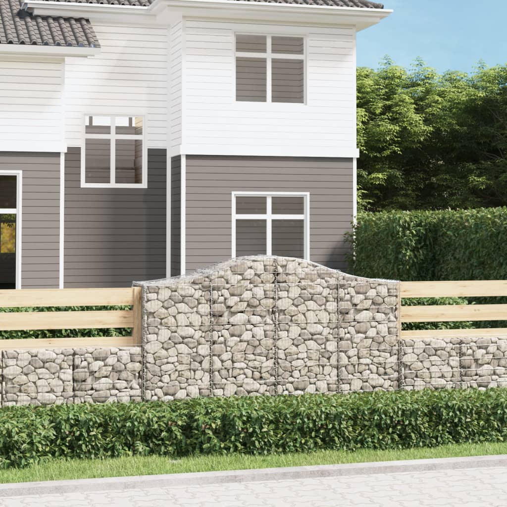Cestas Gaviones 40 Uds Forma De Arco Hierro 200x50x120/140 Cm_1