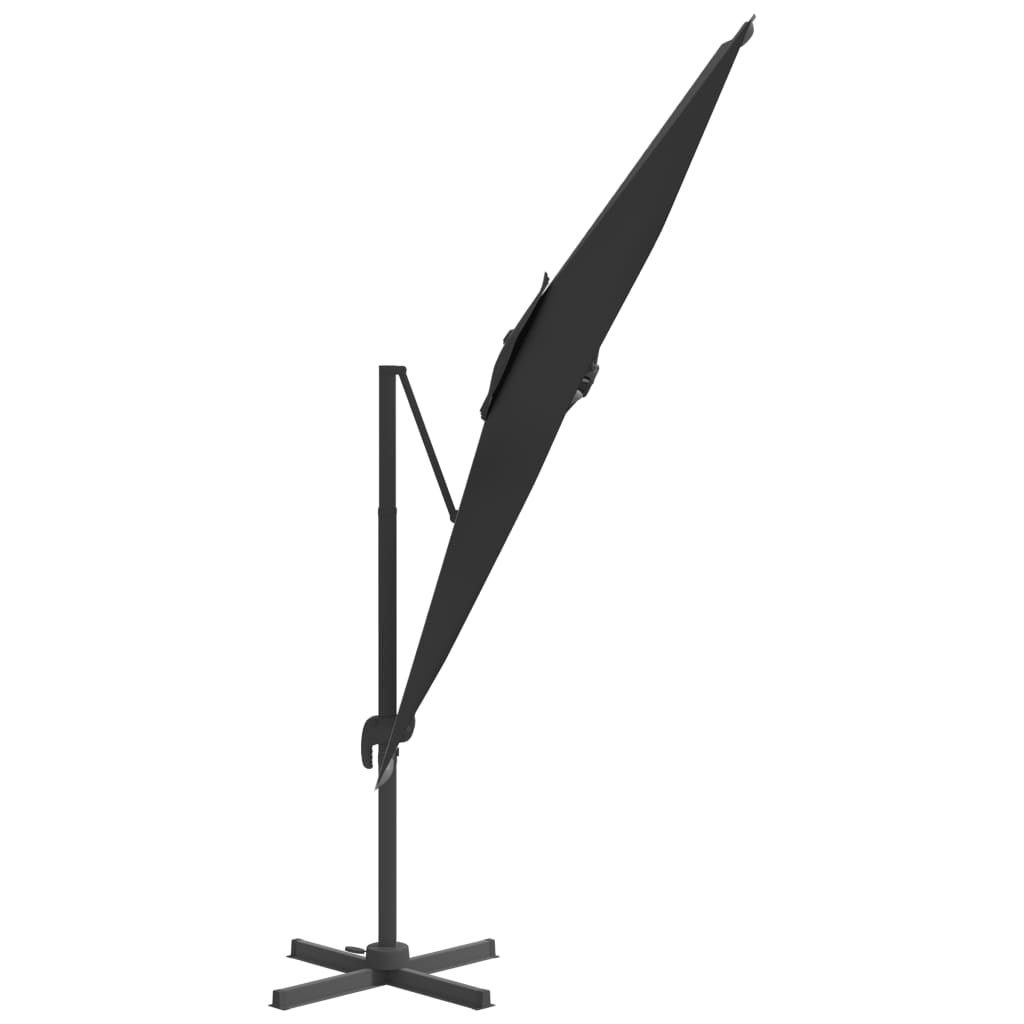 Vidaxl Sombrilla Colgante Con Poste De Aluminio Negro 400x300 Cm_3
