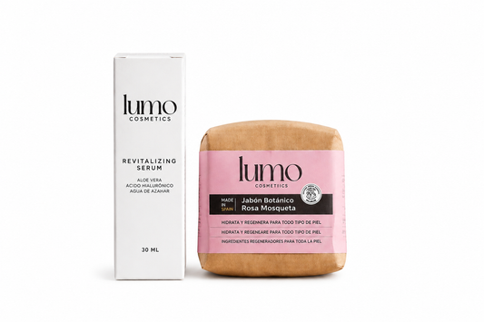 Pack Luminosidad | Sérum Ácido Hialurónico + Jabón Rosa Mosqueta | Hidratación Facial y Corporal_0