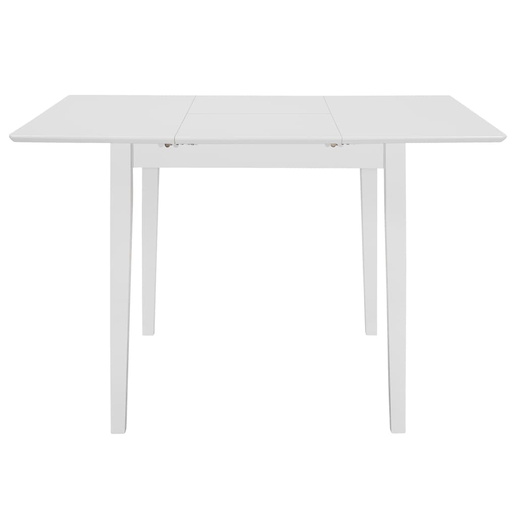 Mesa De Comedor Extensible Mdf Blanca (80-120)x80x74 Cm_2