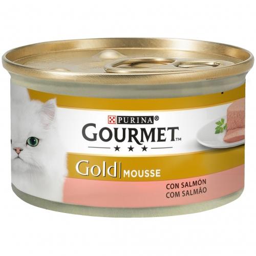 Pack 24 x GOURMET GOLD Mousse Comida húmeda Salmon 85 g