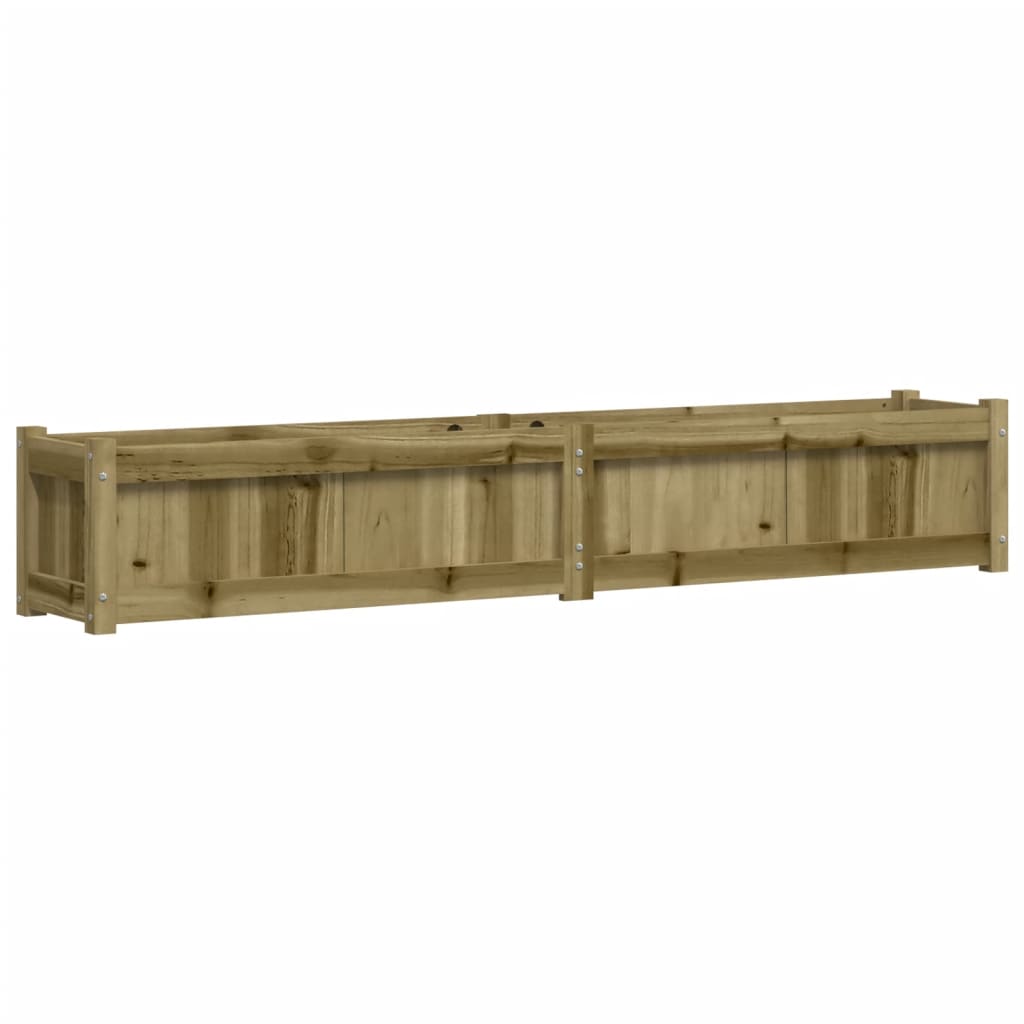Jardinera De Madera De Pino Impregnada 180x31x31 Cm_0