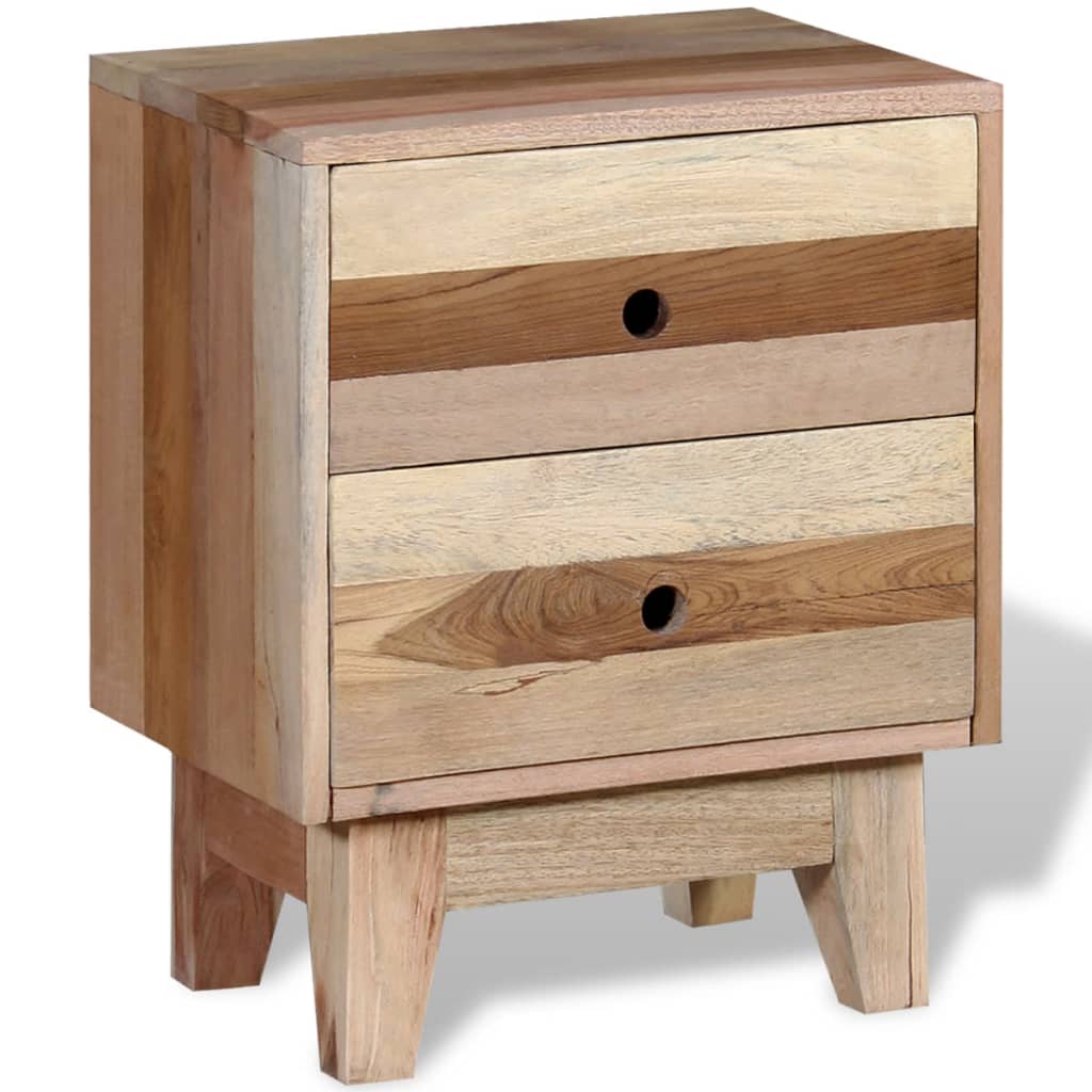 Mesita De Noche De Madera Maciza Reciclada_0