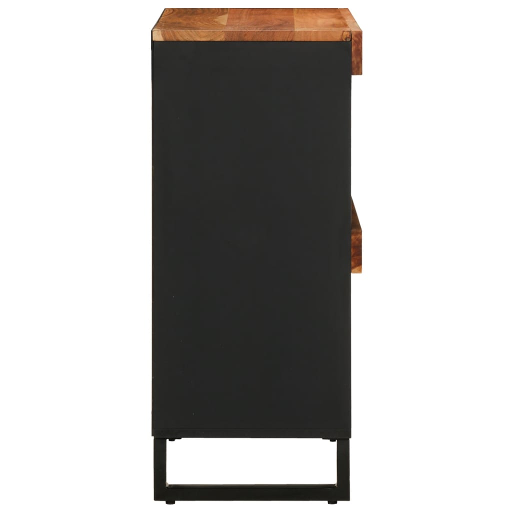 Armario Auxiliar Madera Maciza De Acacia 85x33x75 Cm_2