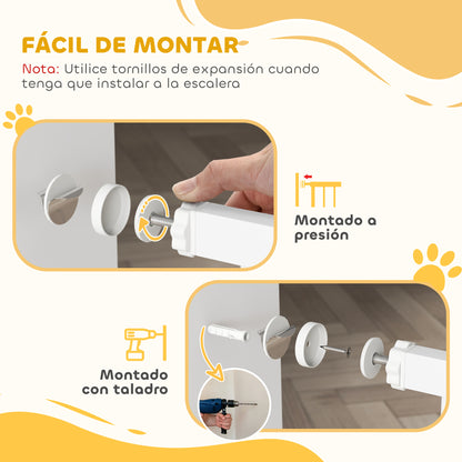 Pawhut Barrera De Seguridad Extensible Puertas Escaleras Metálica Para Perros_5
