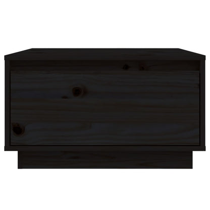 Mesa De Centro De Madera Maciza De Pino Negro 55x56x32 Cm_1