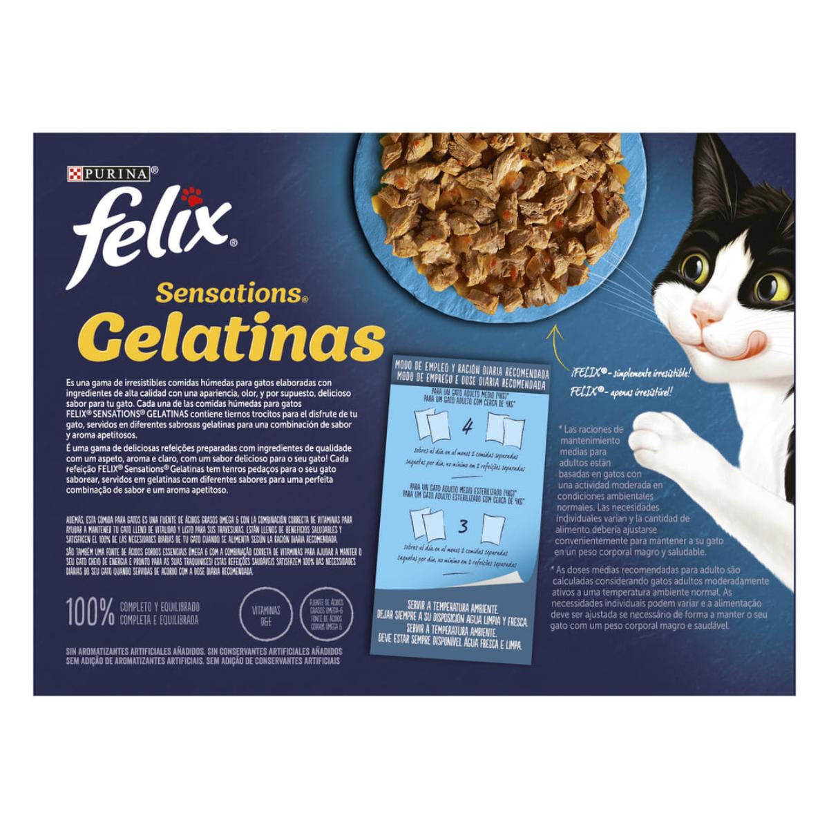 FELIX Sensations festín del mar Gelatinas Multipack 12 x 85 g