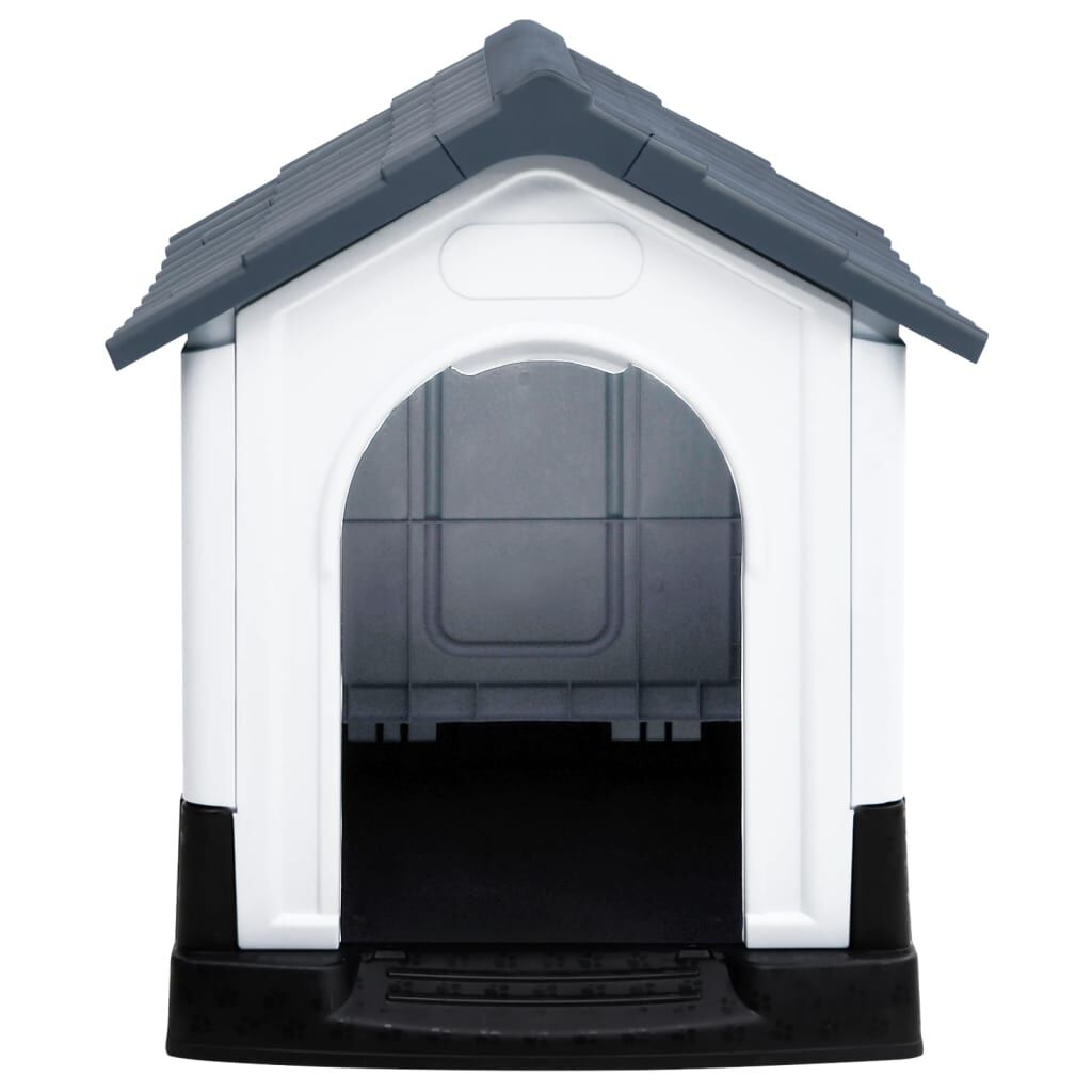 Vidaxl Casa Para Perro Gris 57x68x66 Cm Polipropileno_1