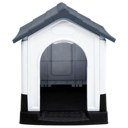 Vidaxl Casa Para Perro Gris 57x68x66 Cm Polipropileno_1