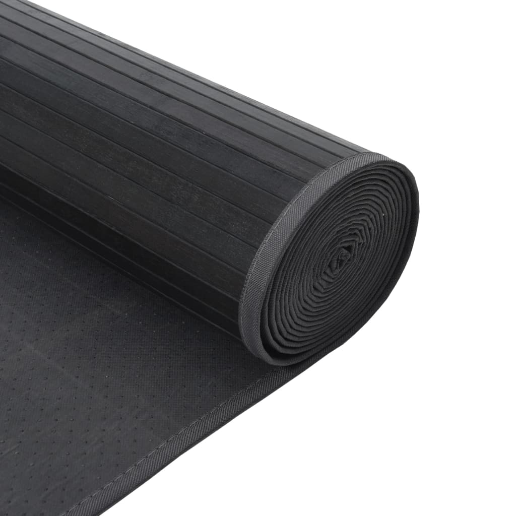 Alfombra Rectangular Bambú Gris 100x1000 Cm / Vetonek_1