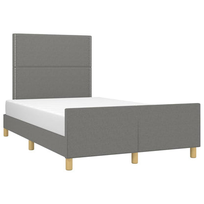 Estructura De Cama Con Cabecero De Tela Gris Oscuro 120x200 Cm / Vetonek_5
