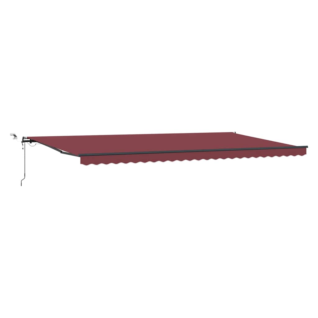 Toldo Retráctil Automático Con Luces Led Burdeos 600x300 Cm_0