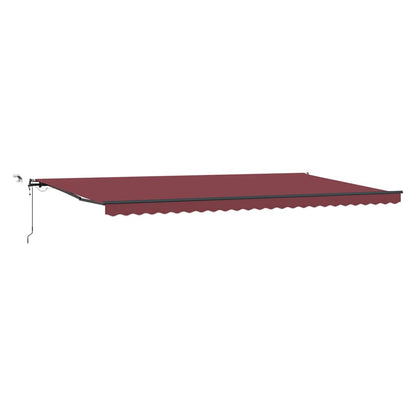 Toldo Retráctil Automático Con Luces Led Burdeos 600x300 Cm_0