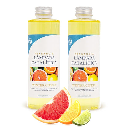 Pack 2x Fragancias Para Lámpara Catalítica 200ml: Aroma Winter Citrus - Disfruta De Tu Aroma Favorito Durante Más Tiempo_0