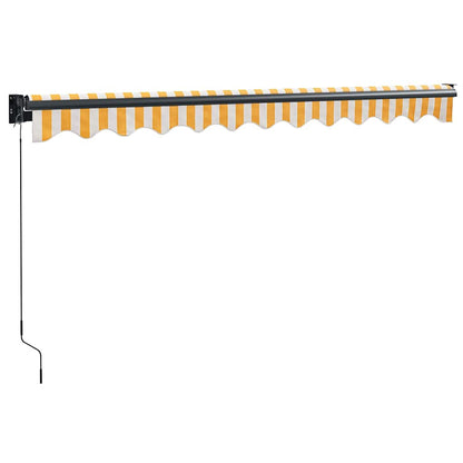 Toldo Retráctil Aluminio Y Tela Blanco Y Amarillo 3x2,5 M_5