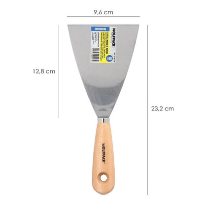 Espatula Mango Madera Hoja Acero 100 Mm. Espatula Yeso, Espatula Pintor, Espatula Masillas, Espatula Pladur, Etc._1