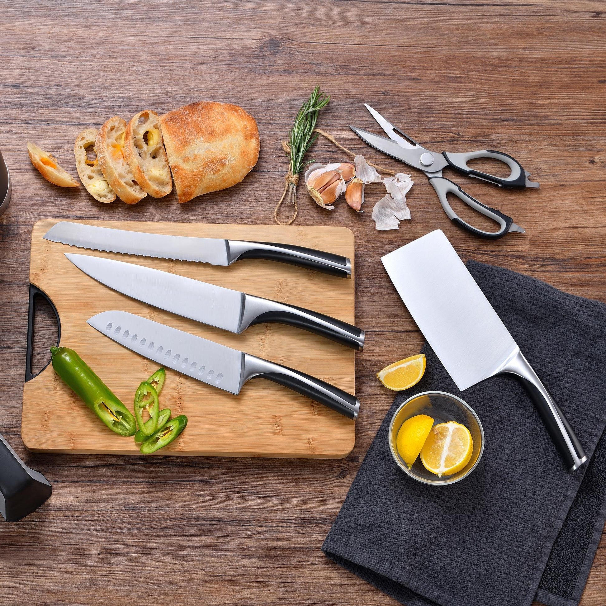 Cuchillo Panero 20cm Elegance En Acero Inoxidable Masterpro_1