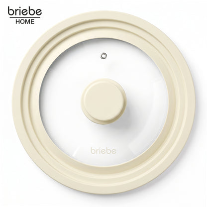 Briebe Totalid Juego De 2 Tapas De Sartén Universal Con Borde De Silicona Y Cristal Templado, Multidiámetro_2