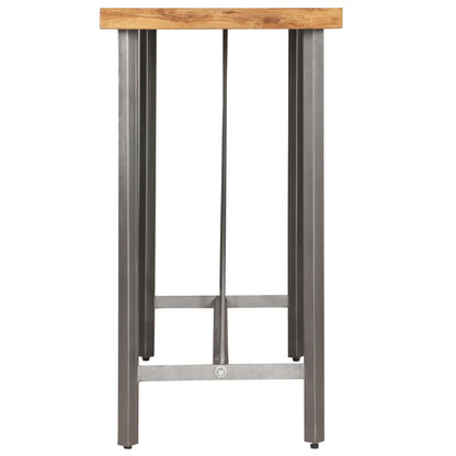 Mesa Alta De Bar Teca Maciza Reciclada 120x58x106 Cm_3