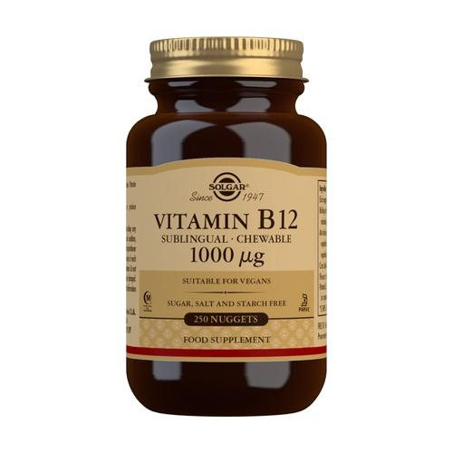 Vitamina B12 masticable/sublingual, 250 comprimidos masticables