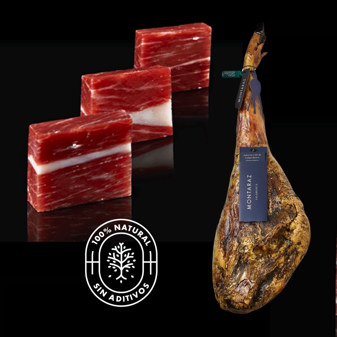 Montaraz® Jamon De Cebo De Campo Ibérico | 50% Raza Ibérica | Curación 24 Meses | Pieza De 8,5-9,5 Kg | 100% Natural_5