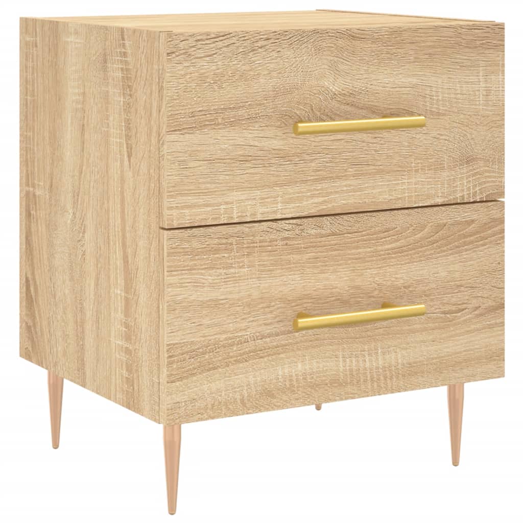 Mesita Noche 2 Uds Madera Ingeniería Roble Sonoma 40x35x47,5 Cm_3