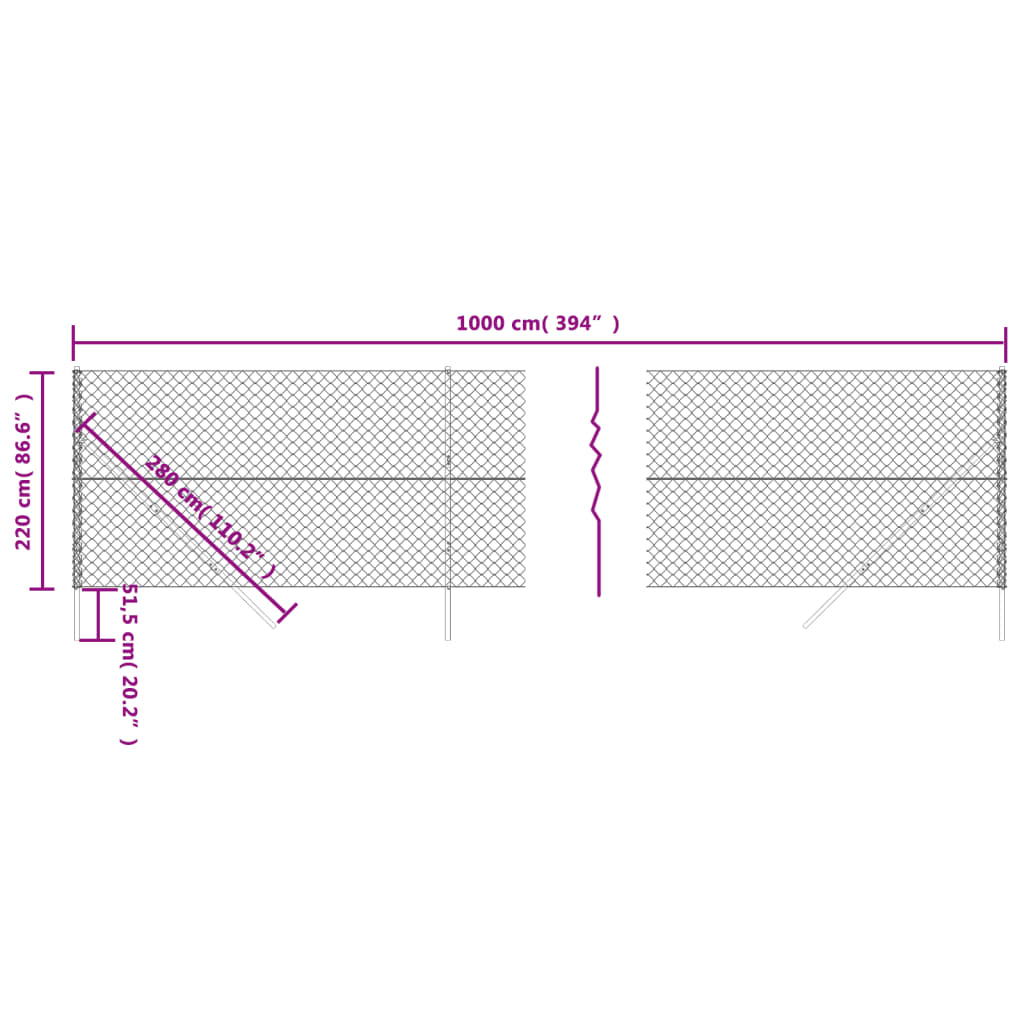 Cerca De Alambre Gris Antracita 2,2x10 M / Vetonek_3