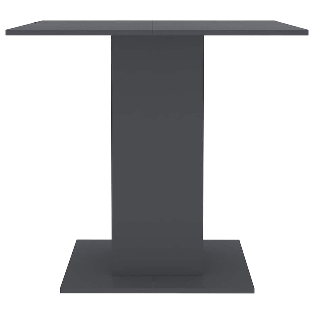 Mesa De Comedor De Madera Contrachapada Gris 80x80x75 Cm_3