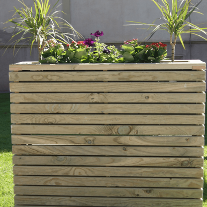 Jardinera Luxe Torre De Madera Tratada Vidahuerto 100x30x90 Cm._4