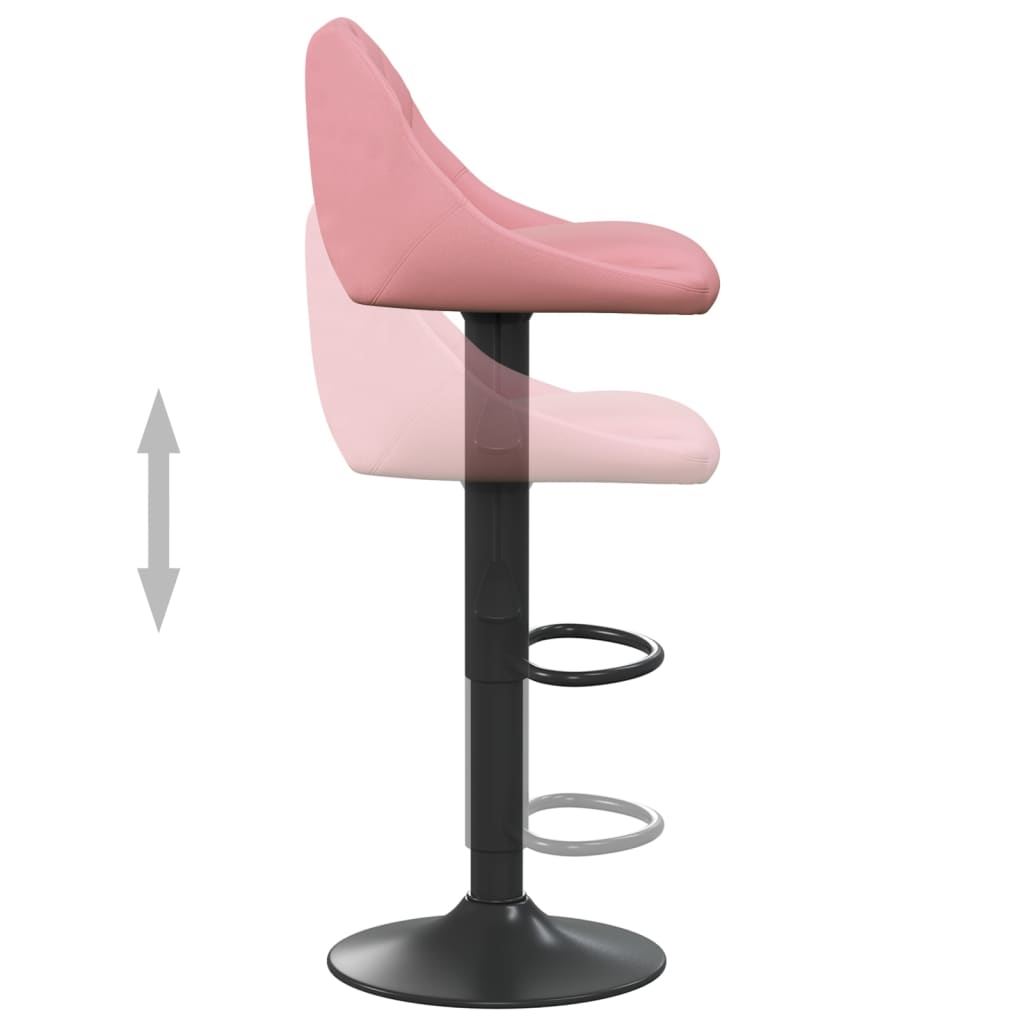 Taburete De Cocina De Terciopelo Rosa_4
