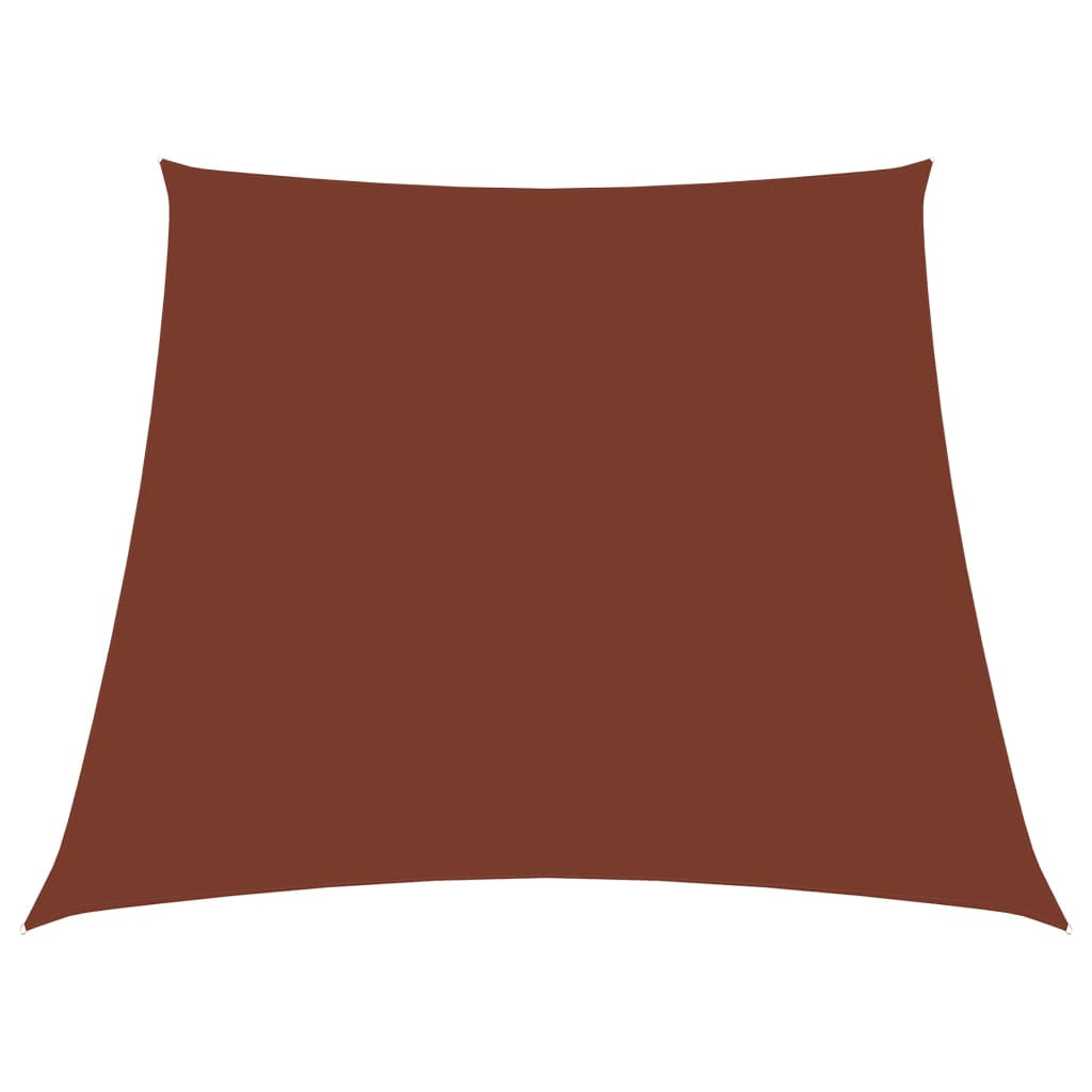 Vidaxl Toldo De Vela Trapezoidal Tela Oxford Terracota 3/4x3 M_0