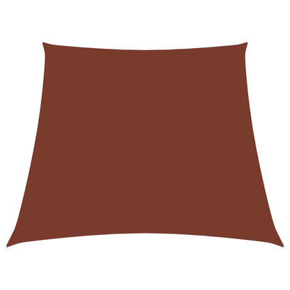 Vidaxl Toldo De Vela Trapezoidal Tela Oxford Terracota 3/4x3 M_0