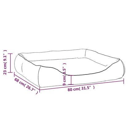 Vidaxl Cama Para Perros De Cuero Sintético Azul Oscuro 80x68x23 Cm_2