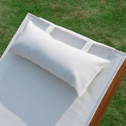 Outsunny Tumbona Tipo Hamaca Jardín Terraza Piscina O Patio 165x72x70cm Blanco_4