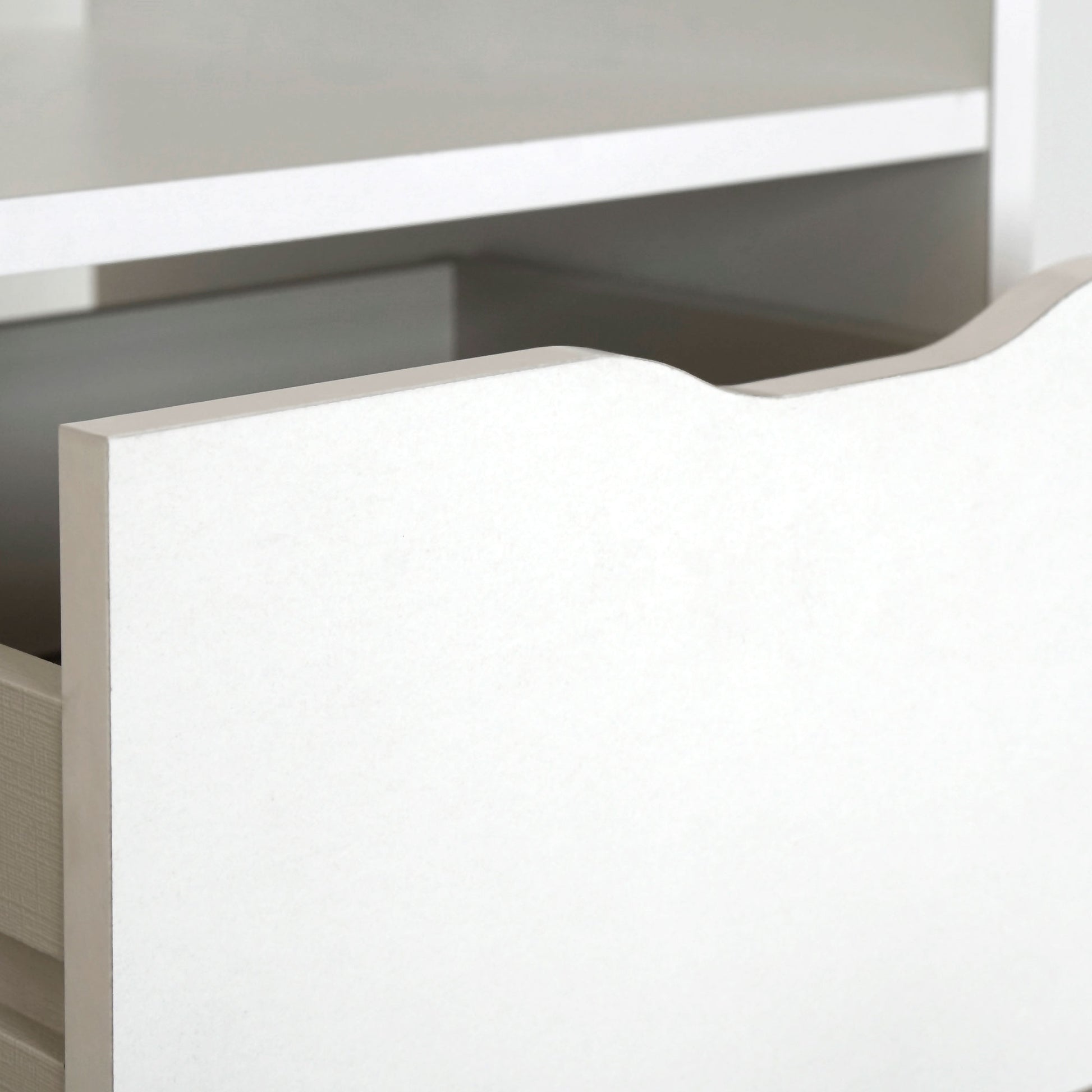 Escritorio, Mesa De Ordenador 76x115x50cm 2 Cajones, Oficina, Habitación Juvenil, Desk, Tocador, Briebe, Prakt, Blanco