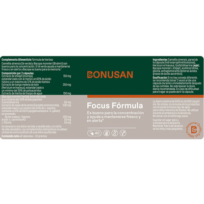 Focus Formula Bonusan 40 cápsulas