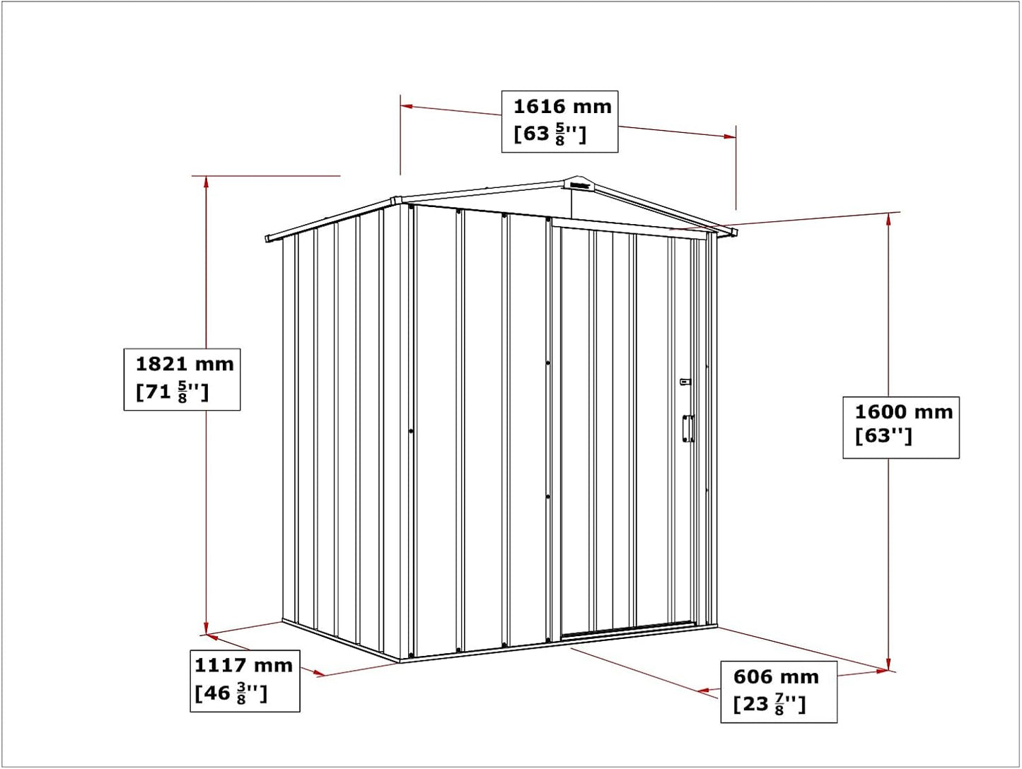Duramax - Caseta Jardín - Eco Elche 5x4 - Metal - Color Gris Antracita_4