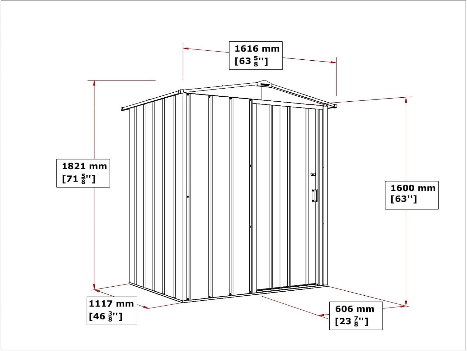 Duramax - Caseta Jardín - Eco Elche 5x4 - Metal - Color Gris Antracita_4