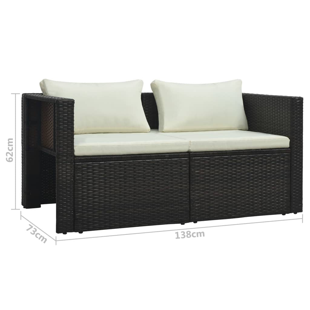 Vidaxl Set Muebles De Jardín 6 Piezas Y Cojines Ratán Sintético Marrón_2