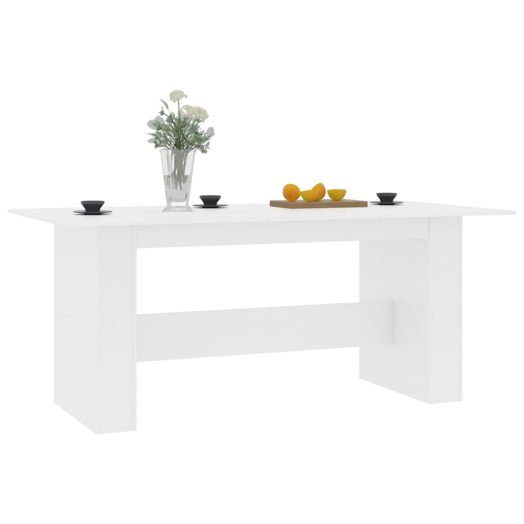 Mesa De Comedor De Madera De Ingeniería Blanco 180x90x76 Cm_1