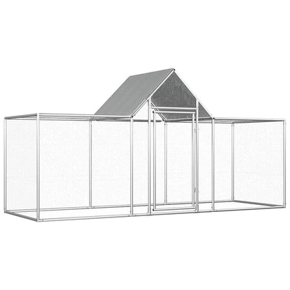 Vidaxl Gallinero Acero Galvanizado 3x1x1,5 M_0