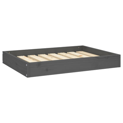 Vidaxl Cama Para Perros Madera Maciza De Pino Gris 71,5x54x9 Cm_0