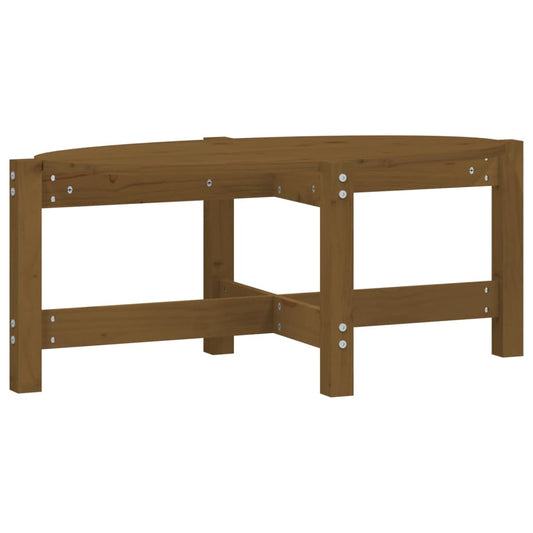 Mesa De Centro Madera Maciza De Pino Marrón Miel 87x48x35 Cm_0