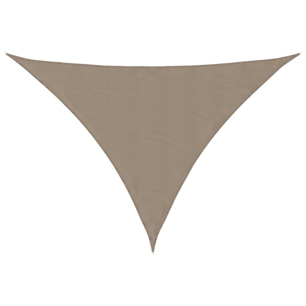 Vidaxl Toldo De Vela Triangular Tela Oxford Gris Taupe 5x5x6 M_0