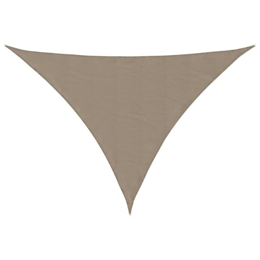 Vidaxl Toldo De Vela Triangular Tela Oxford Gris Taupe 5x5x6 M_0
