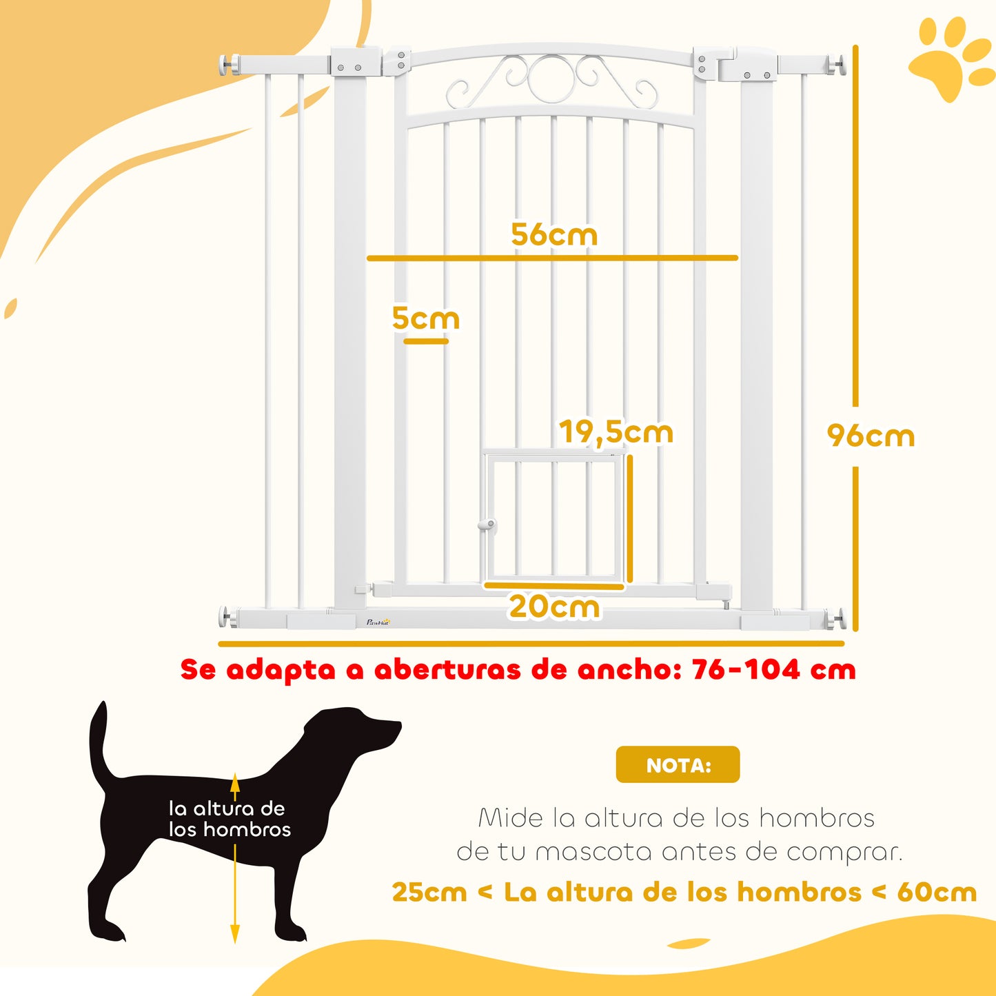 Pawhut Barrera Para Perros Con Cierre Automático_2