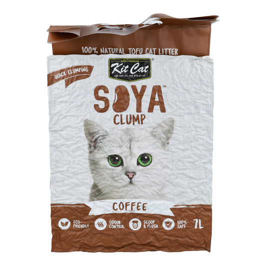 Kit Cat Arena Eco SoyaClump - Coffee 7 L Arena para gatos