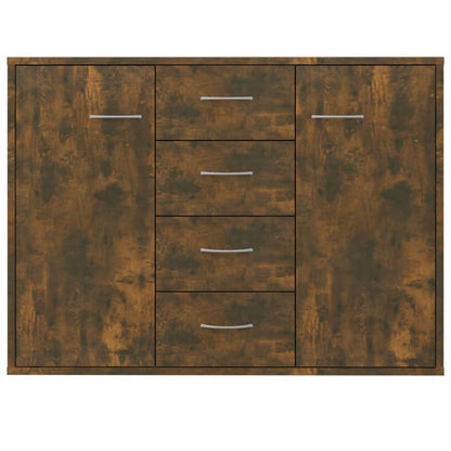 Aparador Madera Contrachapada Color Roble Ahumado 88x30x65 Cm / Vetonek_2